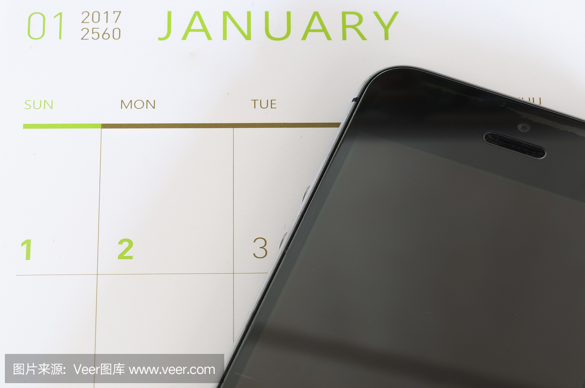 5、日歷配智能手機(jī),新年上班時間